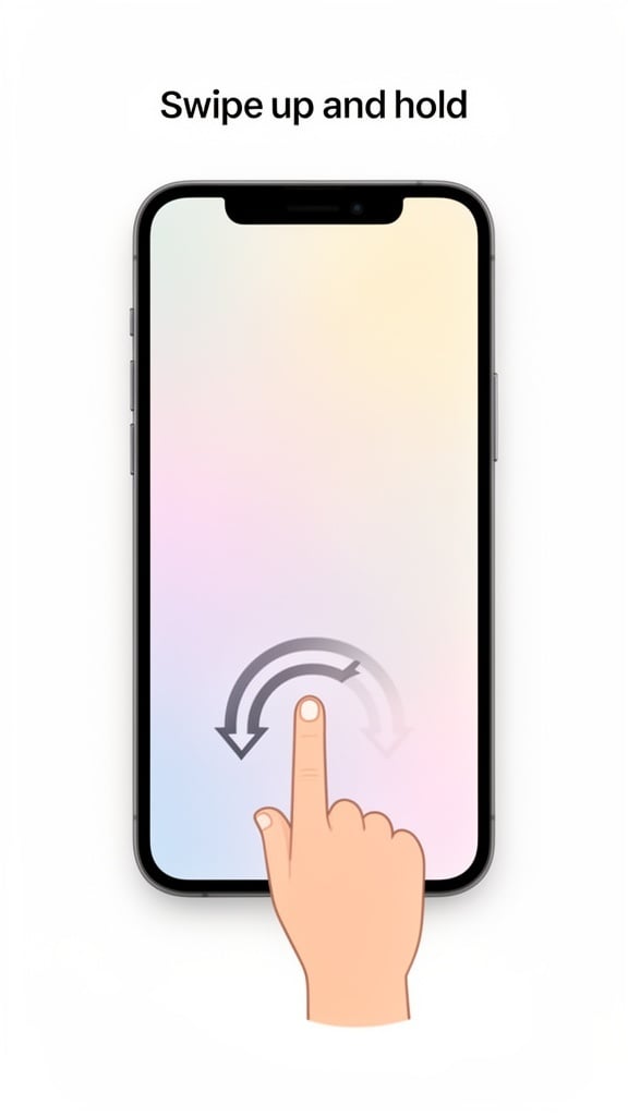 マルチタスク画面へのスワイプ